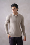 Full-Sleeve Sweater Knit Polo