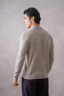Full-Sleeve Sweater Knit Polo