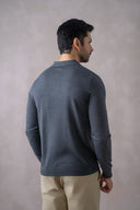Full-Sleeve Sweater Knit Polo
