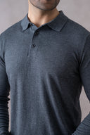Full-Sleeve Sweater Knit Polo