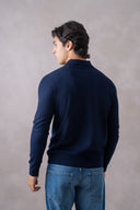 Full-Sleeve Sweater Knit Polo
