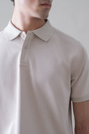 Beige Classic Fit Polo