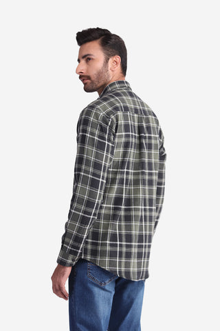 Green Check Casual Shirt