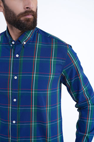 Navy Check Casual Shirt CS240127-NY