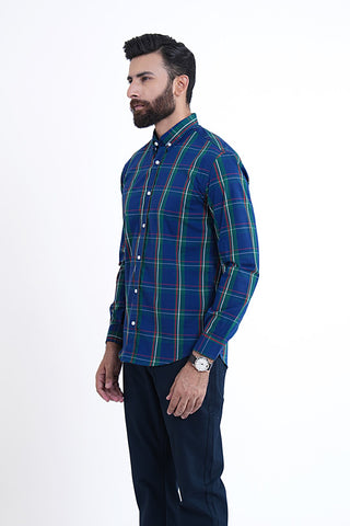 Navy Check Casual Shirt CS240127-NY