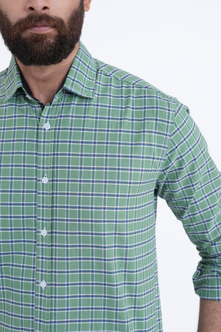 Light Green Check Casual Shirt CS240209-LGN