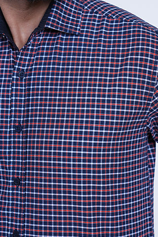 Navy Check Casual Shirt CS240211-NY