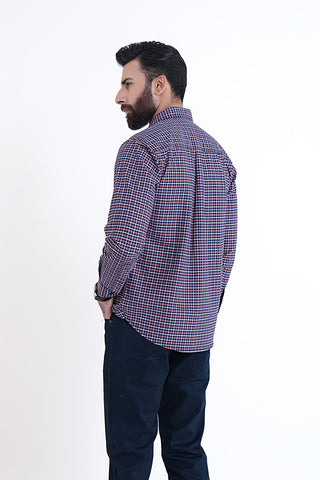 Navy Check Casual Shirt CS240211-NY