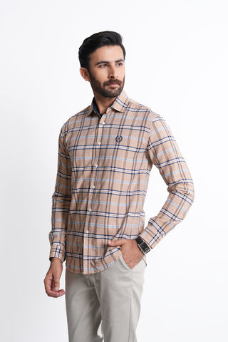 Smart Fit Khaki Check Casual Shirt CS240435-KHI