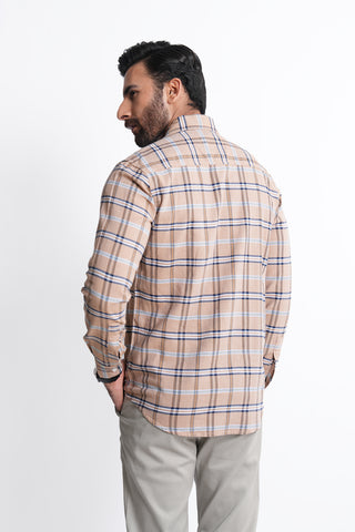 Smart Fit Khaki Check Casual Shirt CS240435-KHI