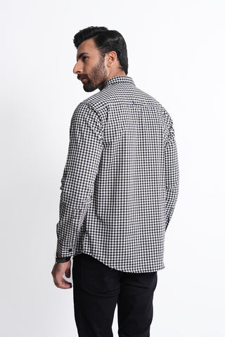 Smart Fit Black Check Casual Shirt CS240503-BK