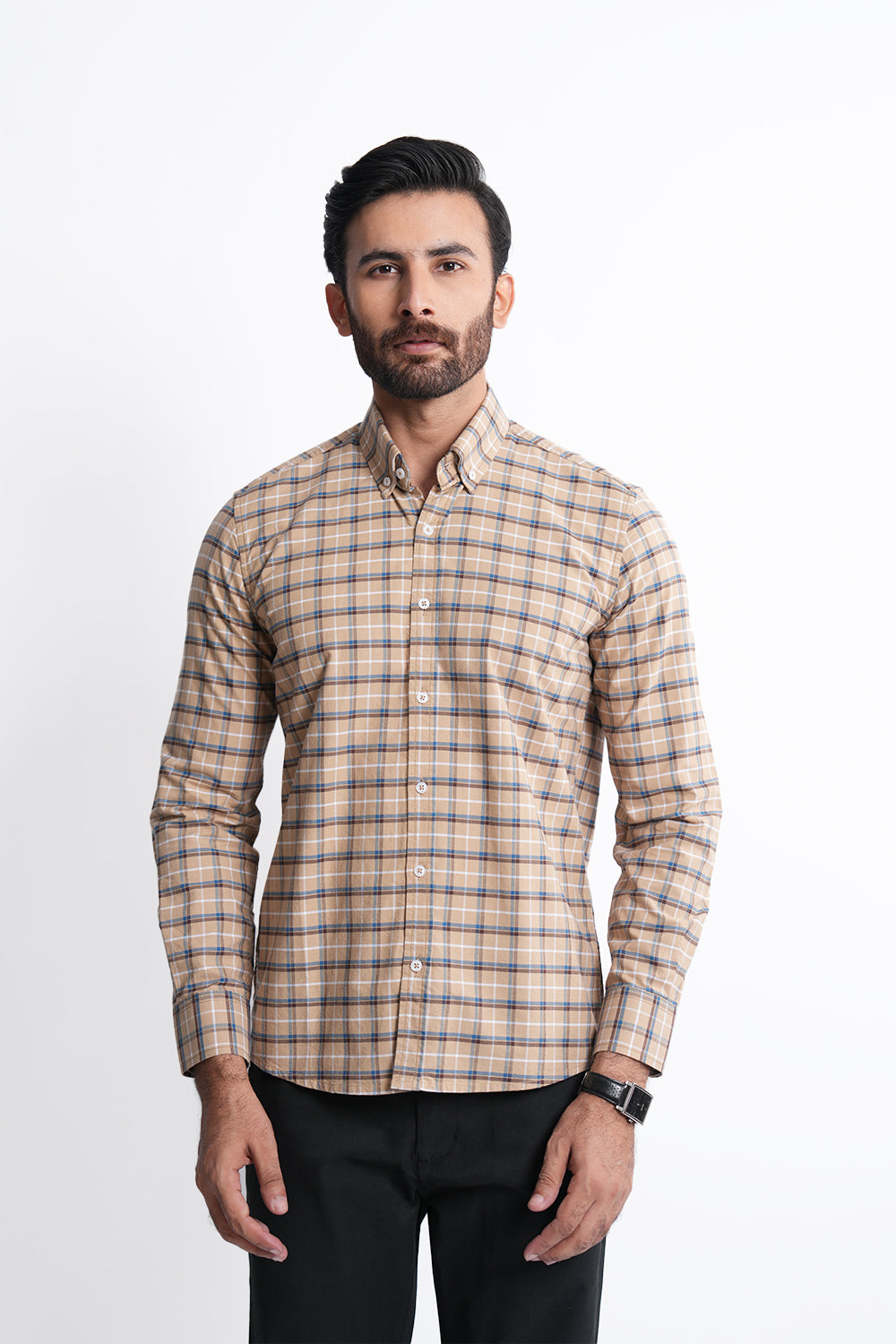 Smart Fit Khaki Check Casual Shirt CS240619-KHI