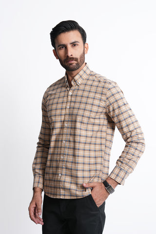 Smart Fit Khaki Check Casual Shirt CS240619-KHI