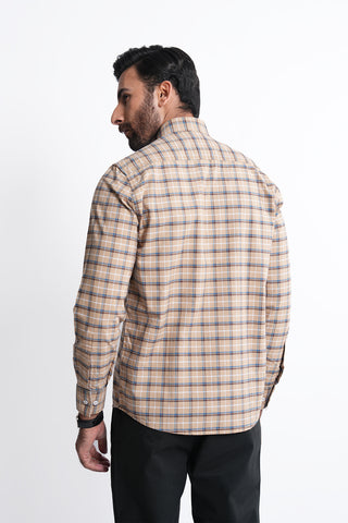 Smart Fit Khaki Check Casual Shirt CS240619-KHI