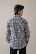 Black & Grey Contrast Casual Shirt