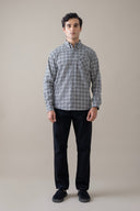 Black & Grey Contrast Casual Shirt
