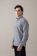 Black & Grey Contrast Casual Shirt