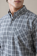 Black & Grey Contrast Casual Shirt