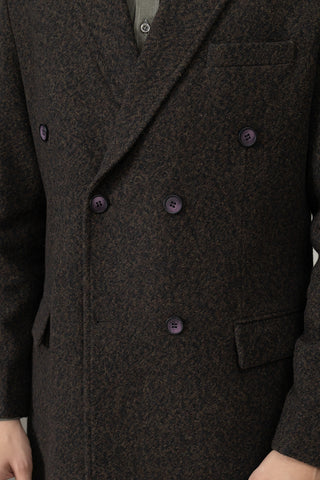 Dark Brown Long Plain Coat