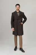 Dark Brown Long Plain Coat