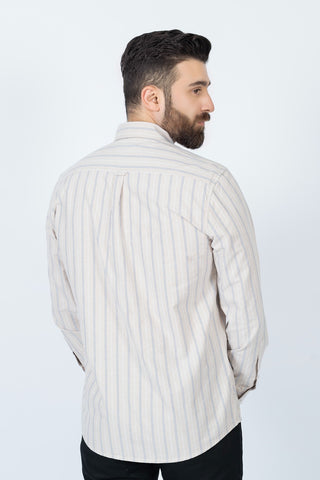 BEIGE LINING CASUAL SHIRT