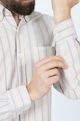 BEIGE LINING CASUAL SHIRT