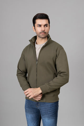 Dark Brown Zipper Jacket