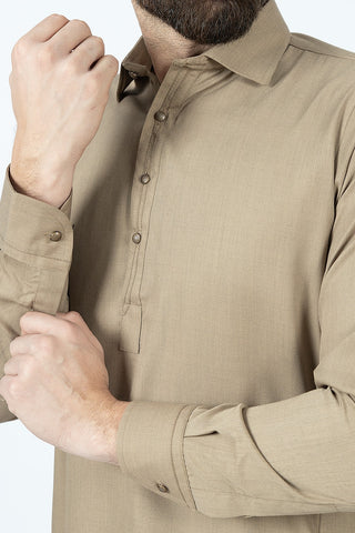 KHAKI SHALWAR KAMEEZ