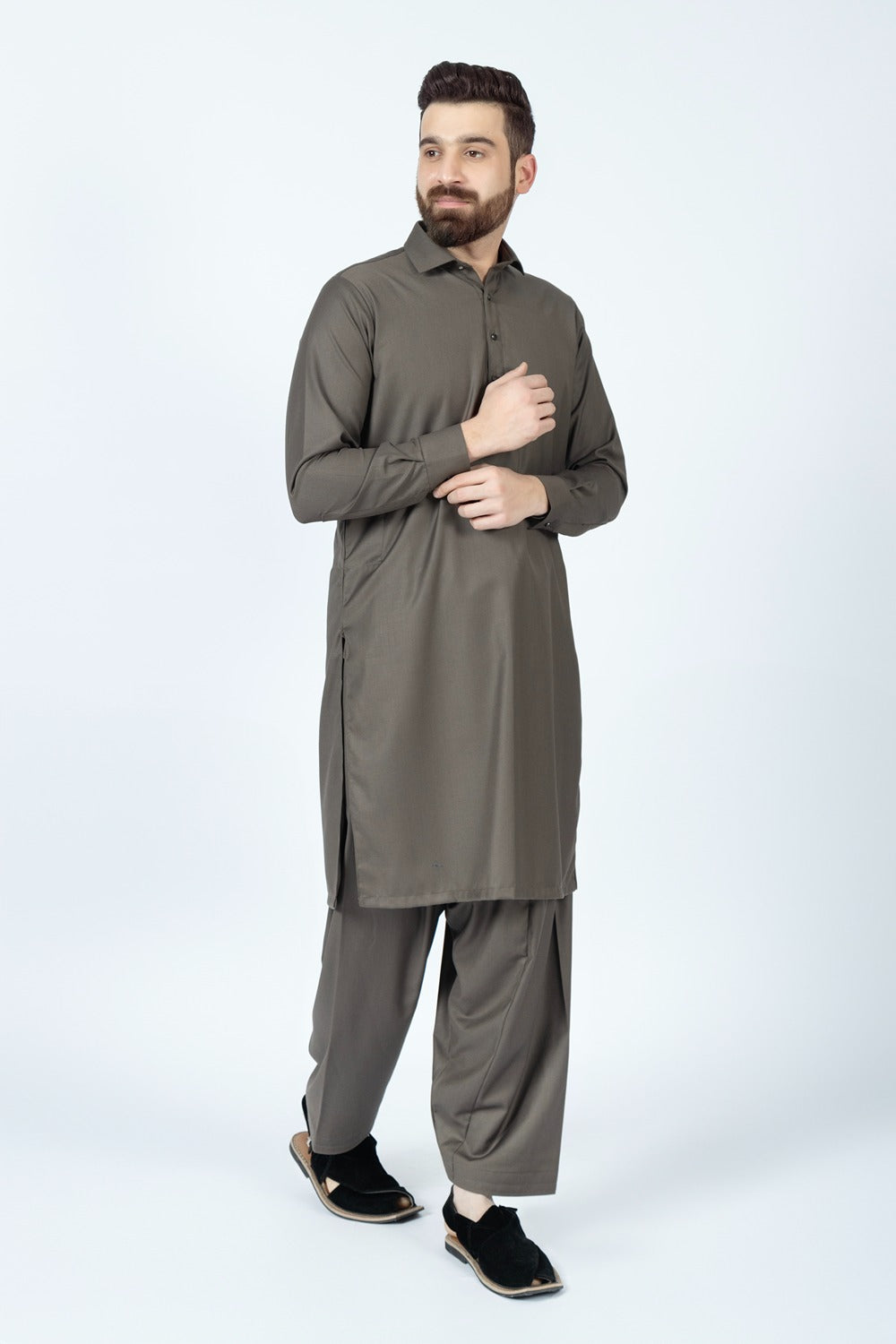 DARK BROWN SHALWAR KAMEEZ