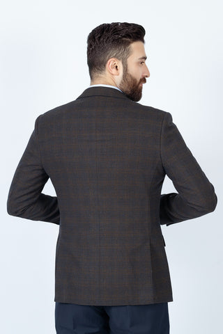 BROWN CHECK COAT