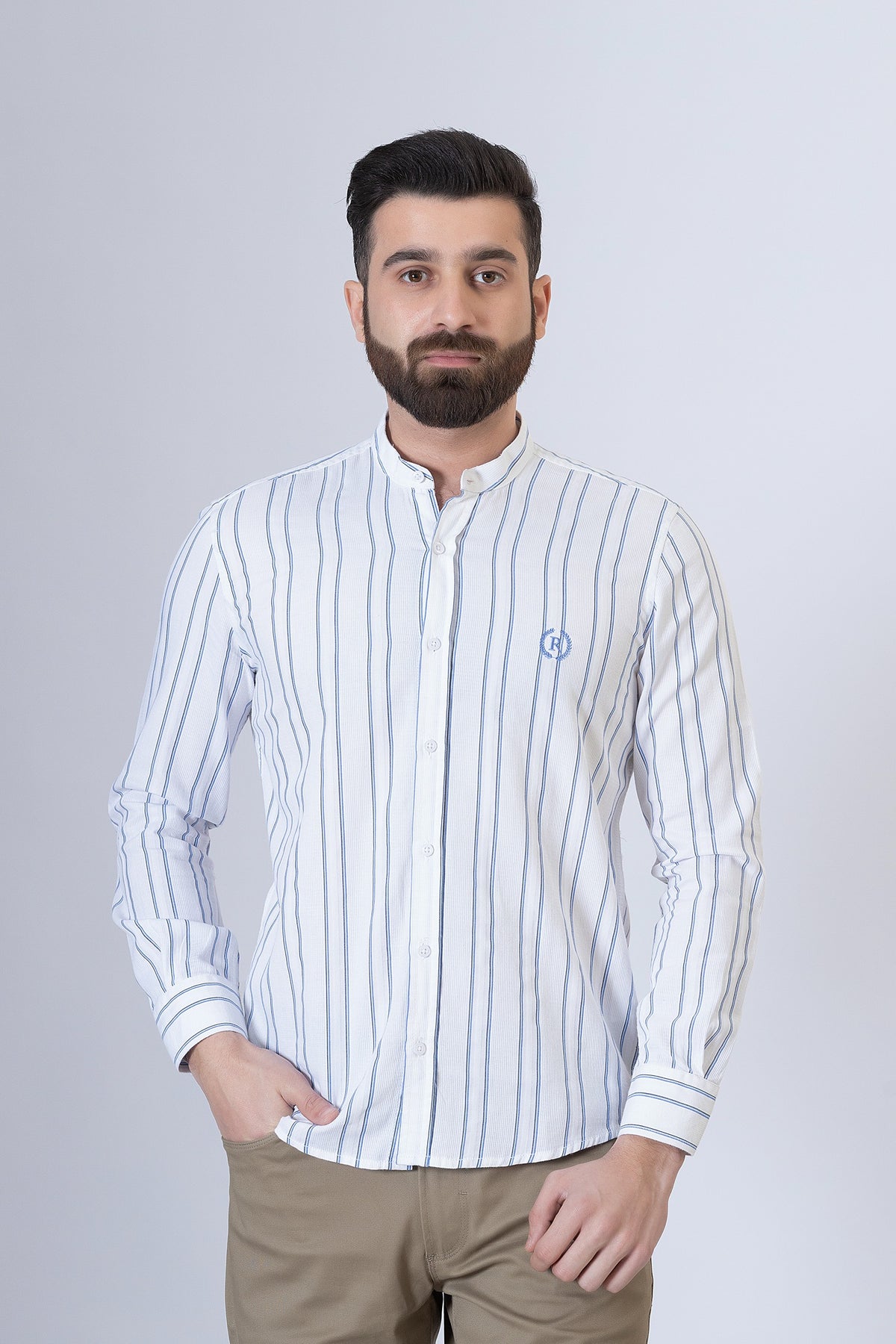 White Lining Casual Shirt