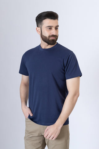 Navy Round Neck Shirt