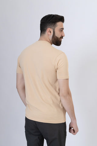 Beige Round Neck Shirt