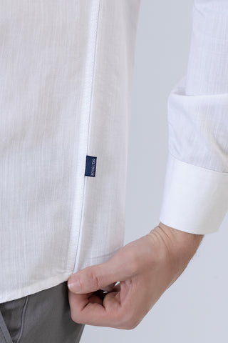 White Plain Casual Shirt- PS240747-WT