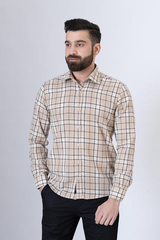 Casual Check Shirt- CS240963-KHI