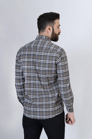 Grey Check Casual Shirt