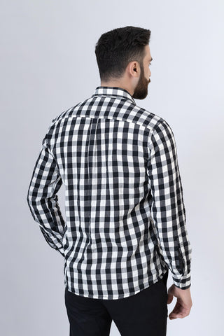 Black Check Casual Shirt