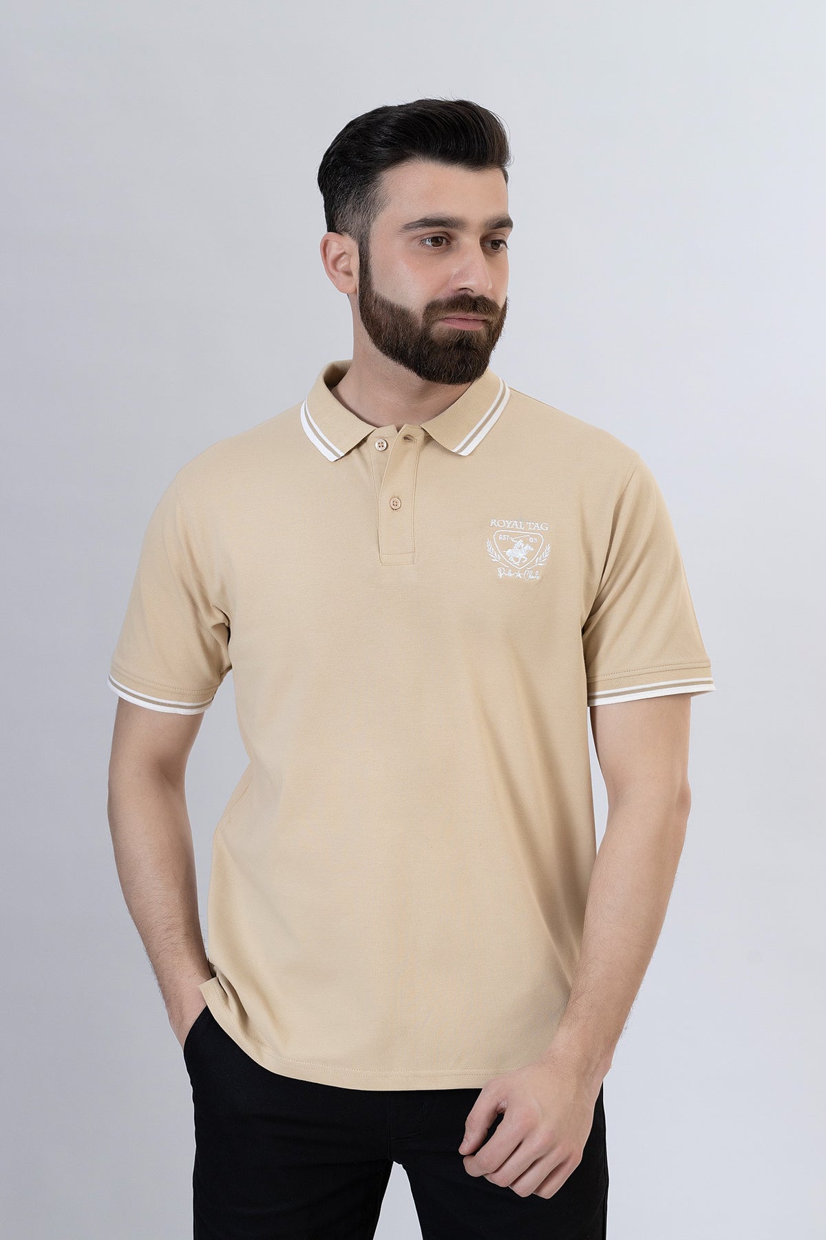 Khaki Polo Shirt- RTSF241245-KHI