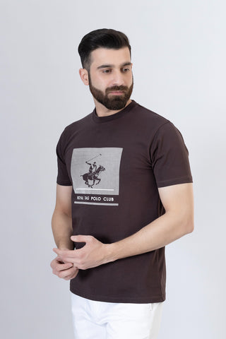 Dark Brown Round Neck Shirt