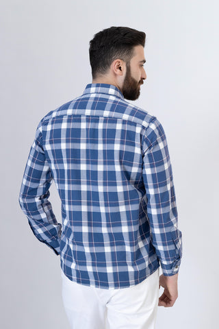 Blue Check Casual Shirt