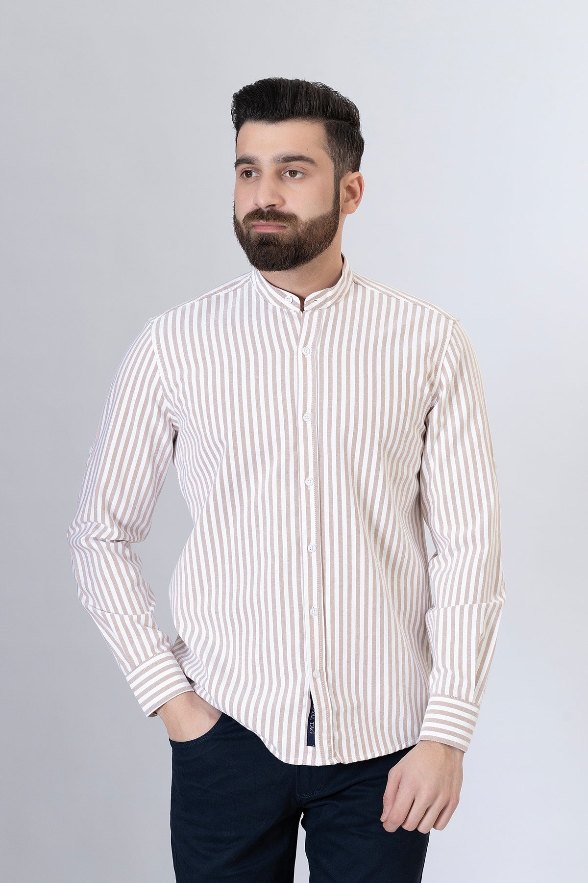 Multi Lining Casual Shirt - LS240684-1