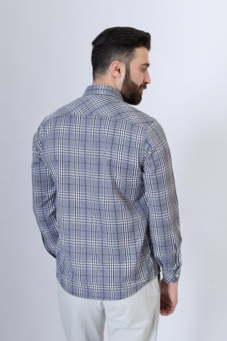 Grey Check Casual Shirt