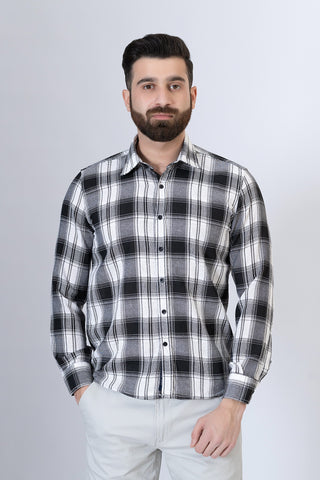 Casual Check Shirt- CS240964-BK