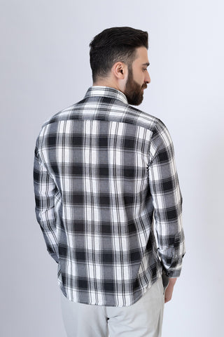 Casual Check Shirt- CS240964-BK