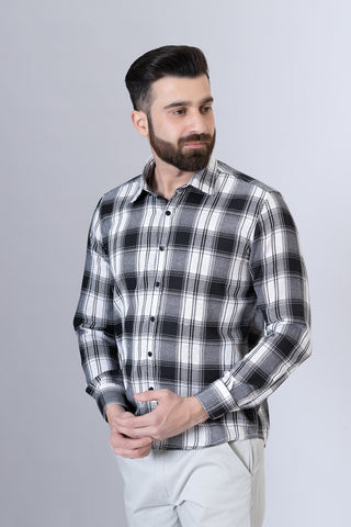 Casual Check Shirt- CS240964-BK