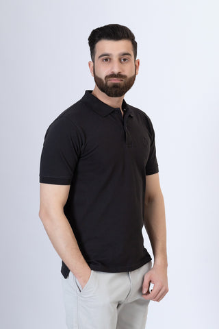 Black Polo Shirt - RTCF241242-BK