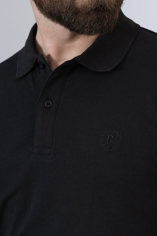 Black Polo Shirt - RTCF241242-BK