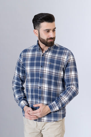 Blue Check Casual Shirt