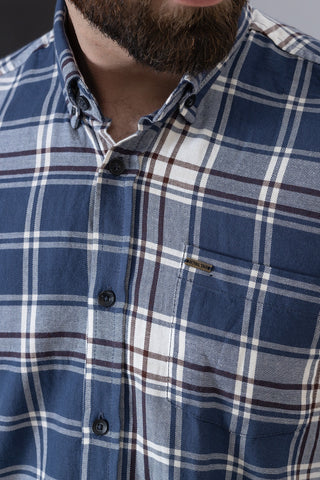 Blue Check Casual Shirt