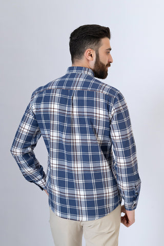 Blue Check Casual Shirt